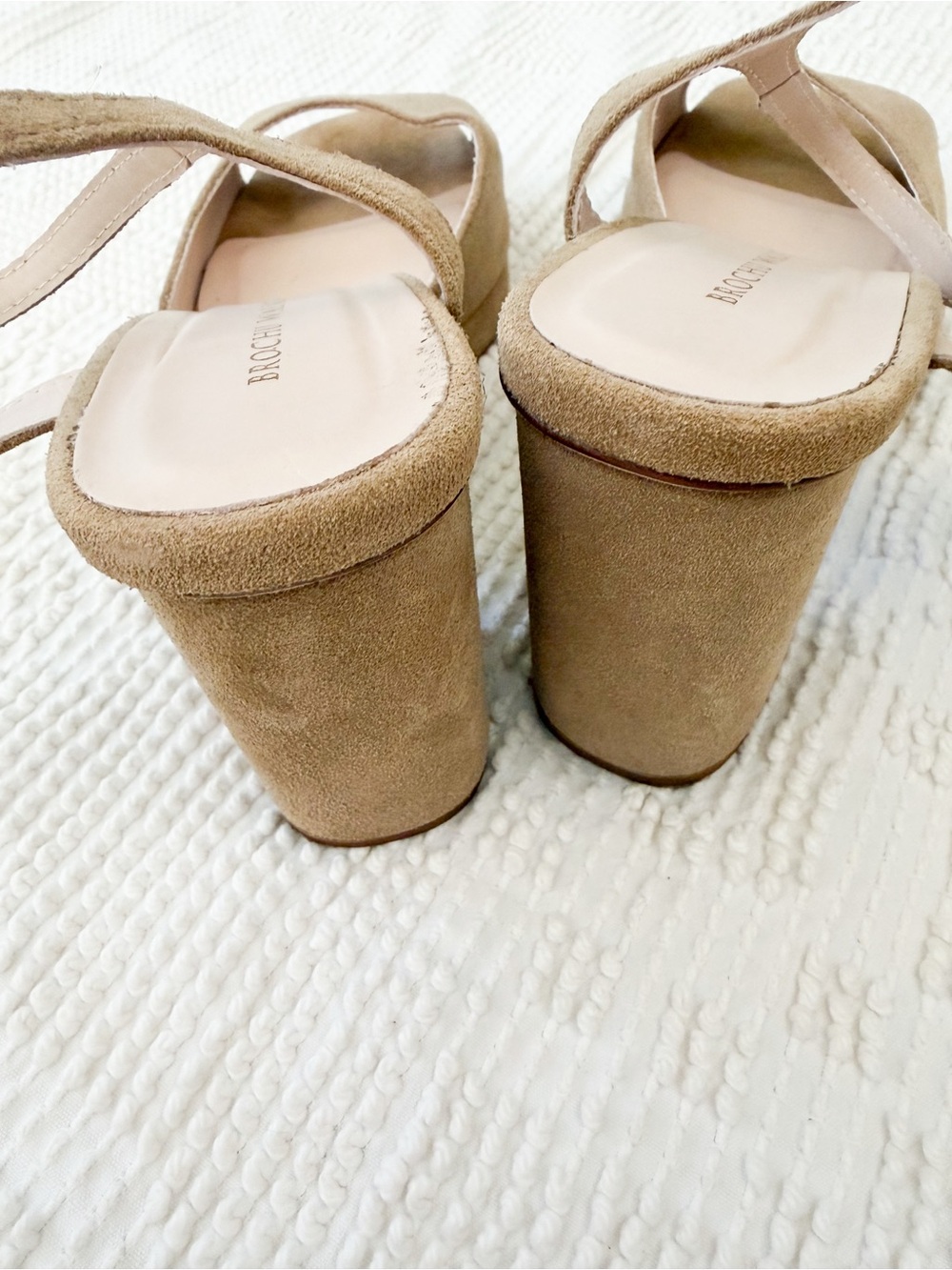 Brochu walker The Valencia Sandal Suede Block Heels in Antler - Picture 7 of 7
